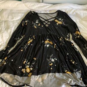 Torrid babydoll long sleeve dress/shirt with strapped chest